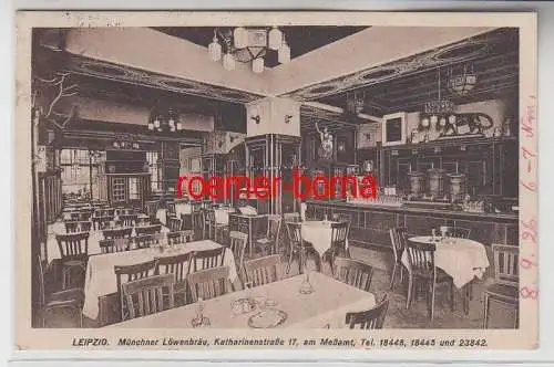 72191 Ak Leipzig Münchner Löwenbräu Katharinenstraße 17 am Messamt 1926