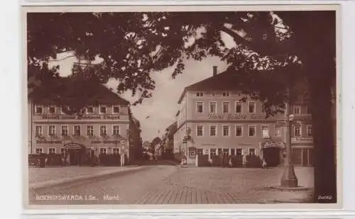 92447 Ak Bischofswerda in Sachsen Markt 1928