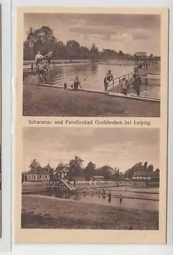 42310 Ak Schwimm- u. Familienbad Großdeuben um 1930
