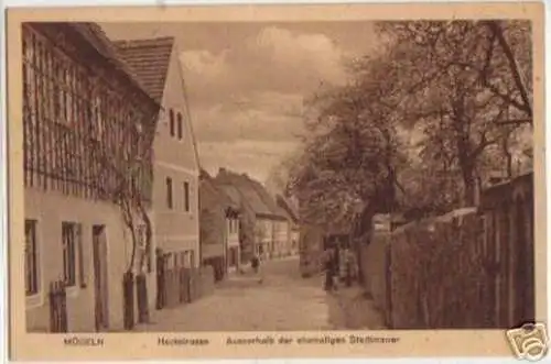 15613 Ak Mügeln Hackstraße und Stadtmauer um 1920