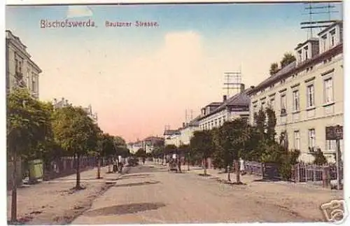 15978 Ak Bischofswerda Bautzner Strasse um 1910