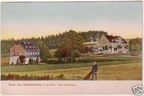 23551 Ak Gruß aus Niederzwönitz bei Zwönitz 1912