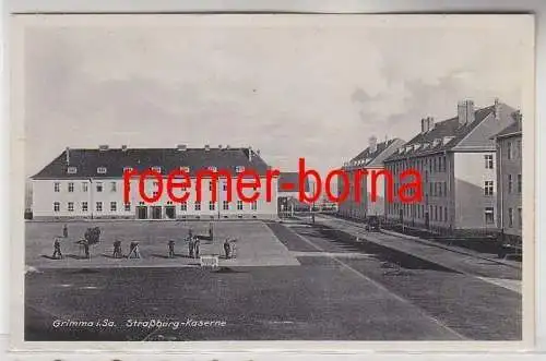 80842 Feldpost Ak Grimma in Sachsen Straßburg Kaserne 1941
