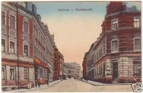 19934 Ak Zwönitz Marktstrasse um 1920