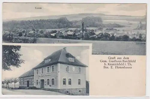 29284 Ak Gruß aus dem Gem. Gasthaus Barchfeld bei Kranichfeld in Thüringen
