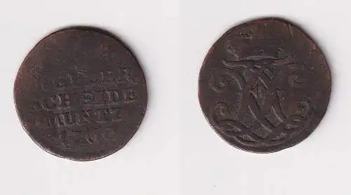 1 Heller Kupfer Münze Hessen Kassel 1760 s/ss (170464)