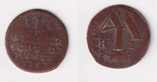 1 Heller Kupfer Münze Hessen Kassel 1753 s/ss (170399)