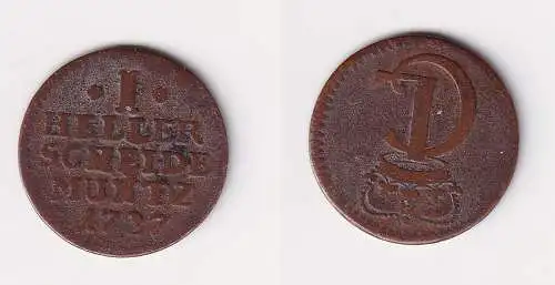 1 Heller Kupfer Münze Hessen Kassel 1727 f.ss (170488)