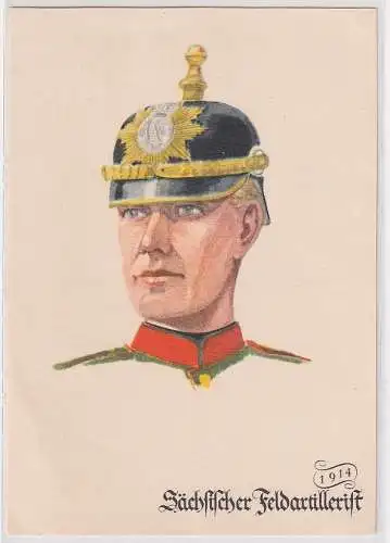 08277 Künstler Ak Reklame Victoria-Versicherung Sächsischer Feldartillerist 1914
