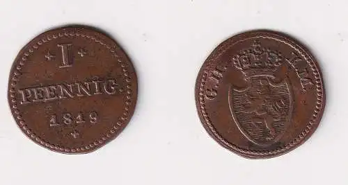 1 Pfennig Hessen Darmstadt Ludwig I 1819 f.vz (170538)