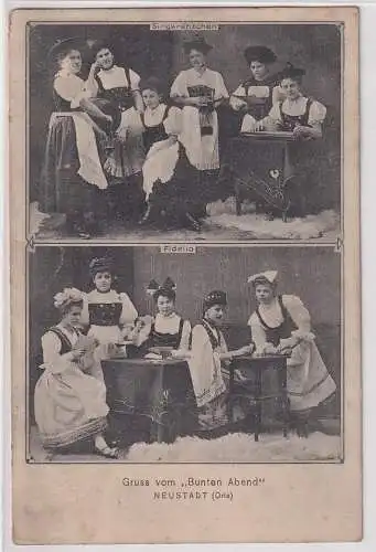 47968 Ak Neustadt (Orla) Gruss vom "Bunten Abend" um 1920