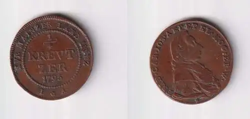 1/4 Kreuzer Kupfer Münze Mainz Erzbistum 1795 ss (170421)
