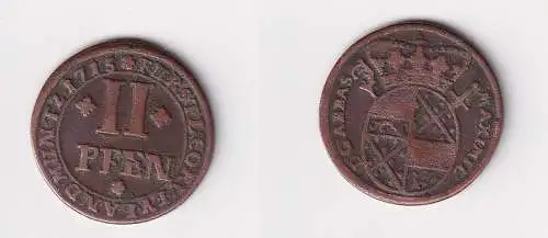2 Pfennig Kupfer Münze Corvey 1715 Fürstlicher Stift Abtei (170736)