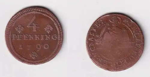4 Pfennig Kupfer Münze Bistum Münster 1790 f.ss (170405)