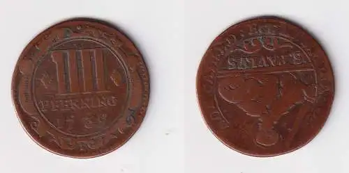 4 Pfennig Kupfer Münze Bistum Münster 1739 f.ss (170407)