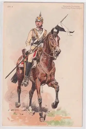 83296 Regiments-Postkarte Kürassier Rgt. Brandenburg Nr. 6 Nikolaus I. um 1900