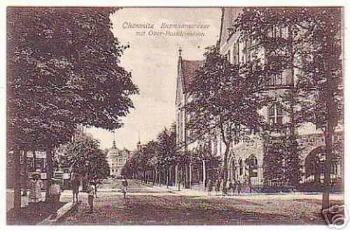 11284 Ak Chemnitz Enzmannstraße mit Post um 1910