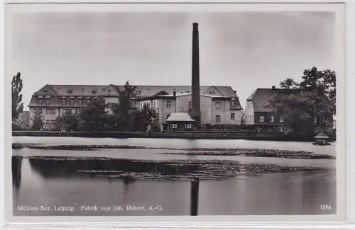92649 AK Mühlau Bezirk Leipzig - Fabrik von Johann Richter