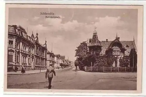 40977 Ak Schkeuditz Bahnhofstrasse 1939