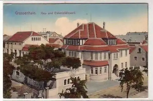 40992 Ak Grossenhain Gas- und Elektrizitätswerk 1912