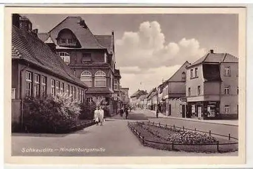 41575 Ak Schkeuditz Hindenburgstrasse um 1930