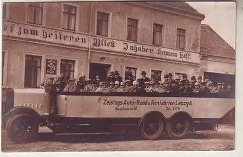 59707 Foto Ak Zeisings Auto Rund und Fernfahrten Leipzig A. Beuchaerstraße 10