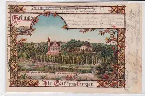94209 Lied Ak Grimma die Gattersburgen 1910