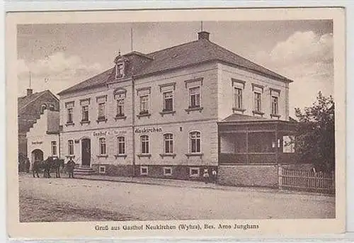 44732 Ak Gruß aus Gasthof Neukirchen (Wyhra) 1927