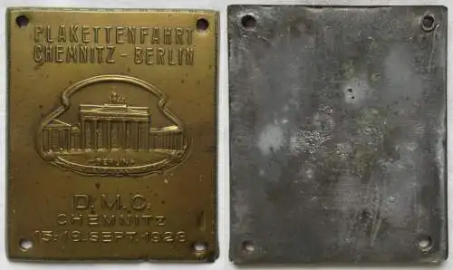 Plakettenfahrt Chemnitz Berlin D.M.C. Chemnitz 15.-18.9.1928 (146674)