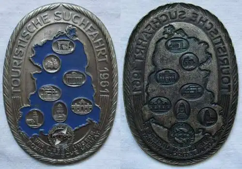 seltenes DDR Plakette Touristische Suchfahrt 1961 Silber (162075)