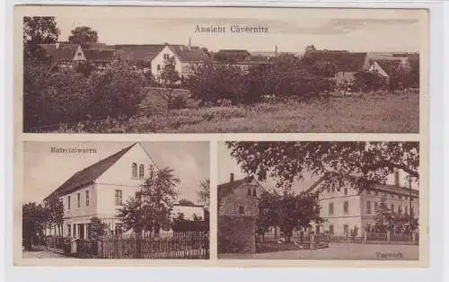 83715 Mehrbild Ak Ansicht Cävernitz, Materialwaren, Vorwerk 1934