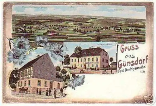 12329 Ak Lithographie Gruß aus Günsdorf um 1900