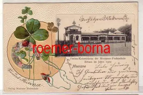 80531 Präge Ak Meerane Ferienkolonie der Fechtschule 1902
