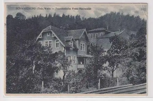 43940 AK Schwarzburg (Thür. Wald) - Fremdenheim Franz Macheleidt 1927