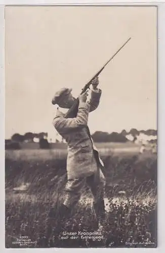 20915 Foto AK Unser Kronprinz auf der Entenjagd