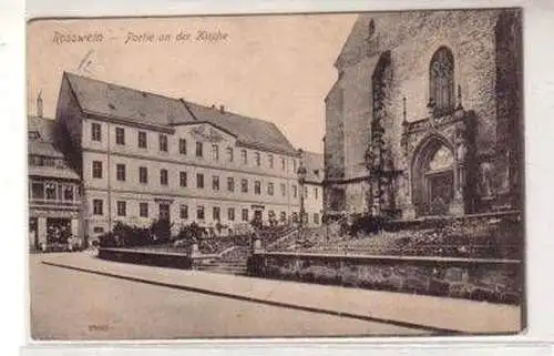 44777 Ak Rosswein Partie an der Kirche 1911
