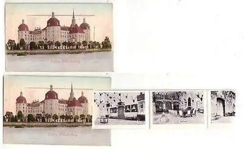 53735 Leporello Ak Schloss Moritzburg um 1910