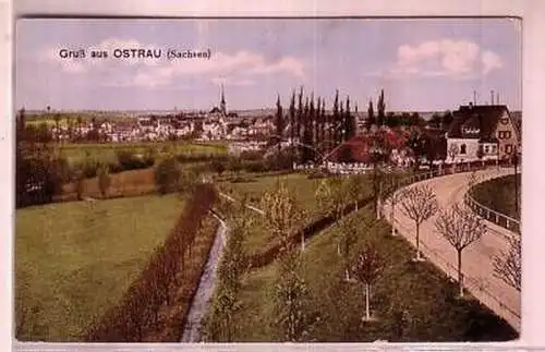 44009 Feldpost Ak Gruß aus Ostrau Totalansicht 1918