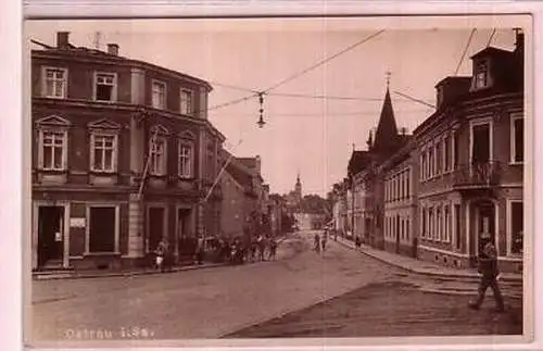 40825 Foto Ak Ostrau in Sachsen Straßenansicht um 1930