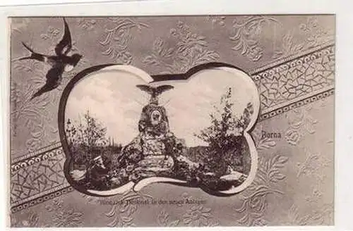 52107 Ak Borna Bismarckdenkmal in den neuen Anlagen um 1910