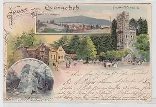 58187 Ak Lithografie Gruss vom Czorneboh 1899