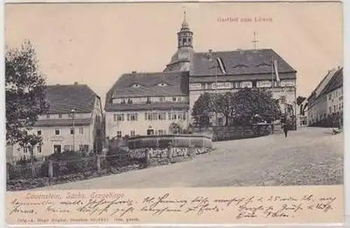 56856 Ak Lauenstein im sächsischen Erzgebirge Gasthof zum Löwen 1907