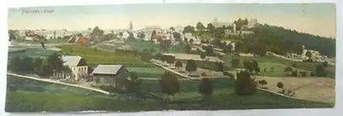 31492 Doppel Ak Fraunstein im Erzgebirge Totalansicht um 1910