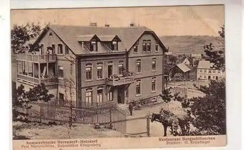 51912 Ak Herrndorf Hetzdorf Restaurant Bergschlößchen 1907