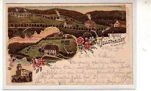 42825 Ak Lithographie Gruss aus Tellerhäuser 1901