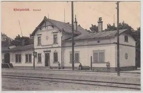 55834 Ak Königsbrück Bahnhof 1910