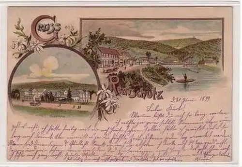56915 Ak Lithographie Gruss aus Remschütz 1899