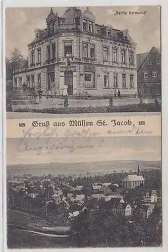 46826 Mehrbild Ak Gruß aus Mülsen St. Jacob "Kaffee Germania" 1927