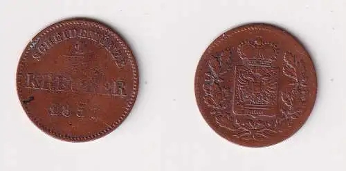1/4 Kreuzer Kupfer Münze Schwarzburg Rudolstadt 1857 (170361)