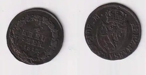 1/4 Kreuzer Kupfer Münze Nassau 1817 Wilhelm 1816-1839 (170795)